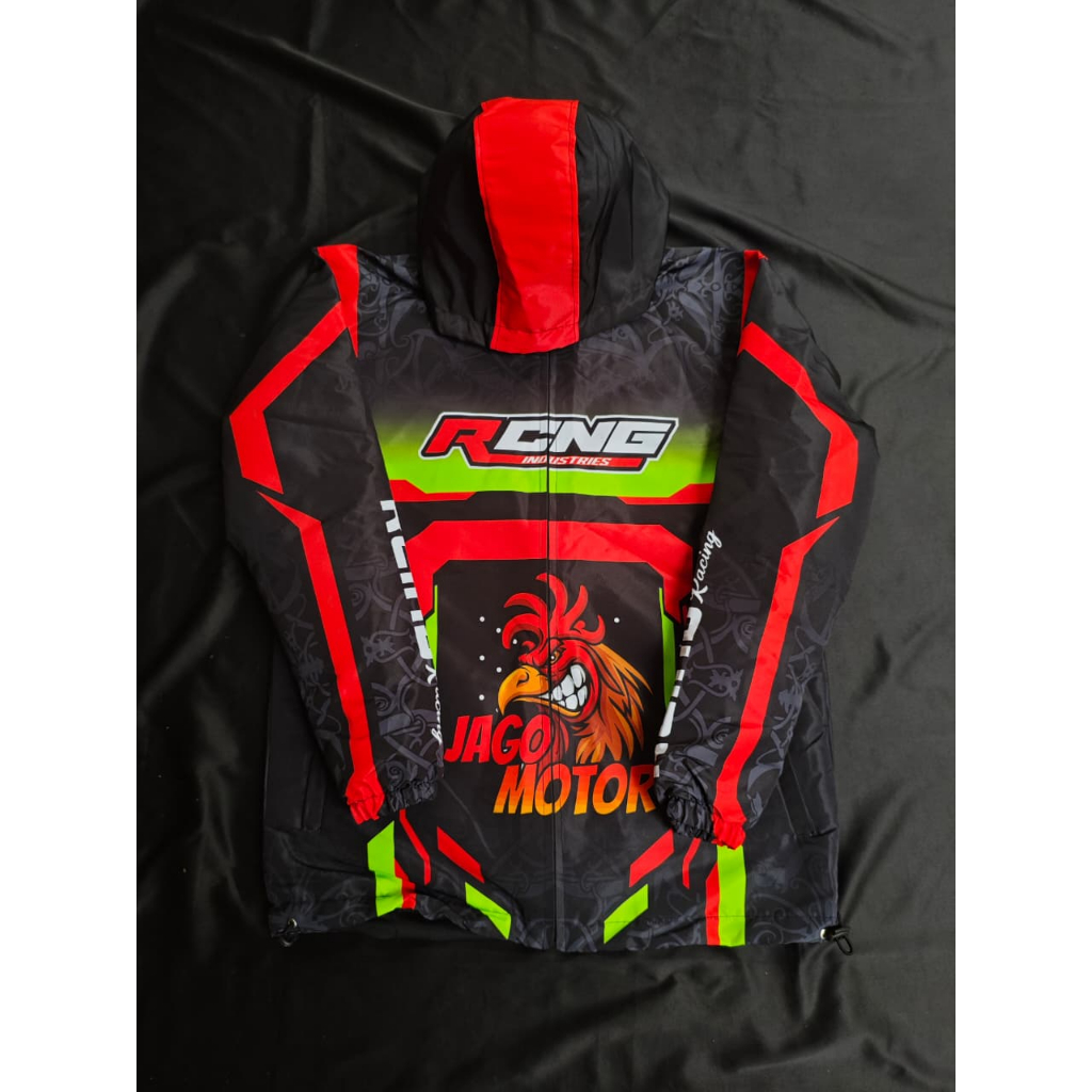 Jaket Racing Parasut Custom Nama Waterproof | JAKET PREMIUM PARASUT | COD