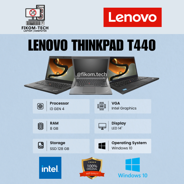 Laptop Lenovo Thinkpad T440 T440S T440P - Core i5 - Layar 14" inch - Cocok buat Kantoran / Kuliahan