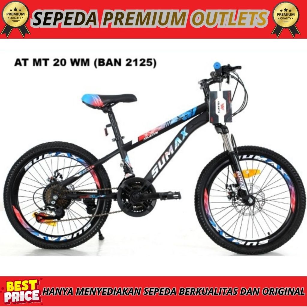 Sepeda Gunung 20 MTB SUMAX ATLANTIS DISC BRAKE