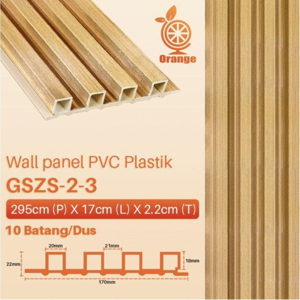 PAKET 10 PCS  / 1 Box wood wpc wall panel 3 meter / wpc wall panel dinding / wpc wall panel list gol