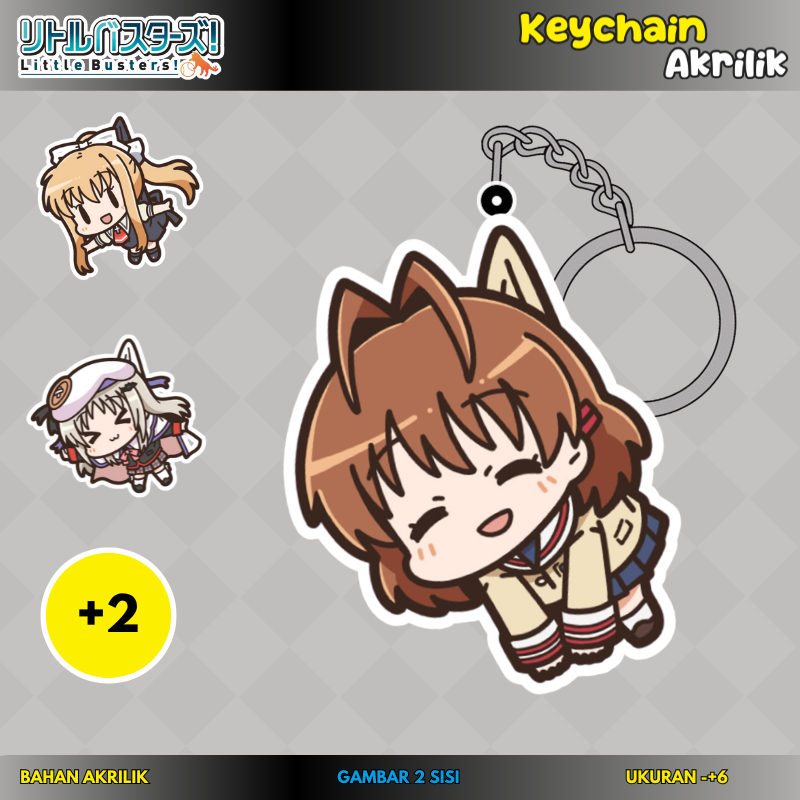 [Litle Busters] Gantungan kunci & strap hp full akrilik versi Clannad nagisa karakter anime little b