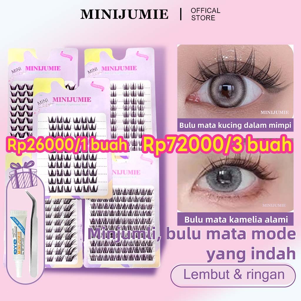 FREE LEM MINIJUMIE bulu mata palsu / bulu mata eyelash extension Mata komik gaya Korea