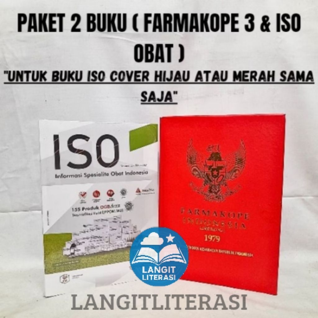 PAKET 2 BUKU FARMASI TERLARIS ( (FI 3) FARMAKOPE INDONESIA EDISI 3 DAN (ISO) INFORMASI SPESIALITE OB