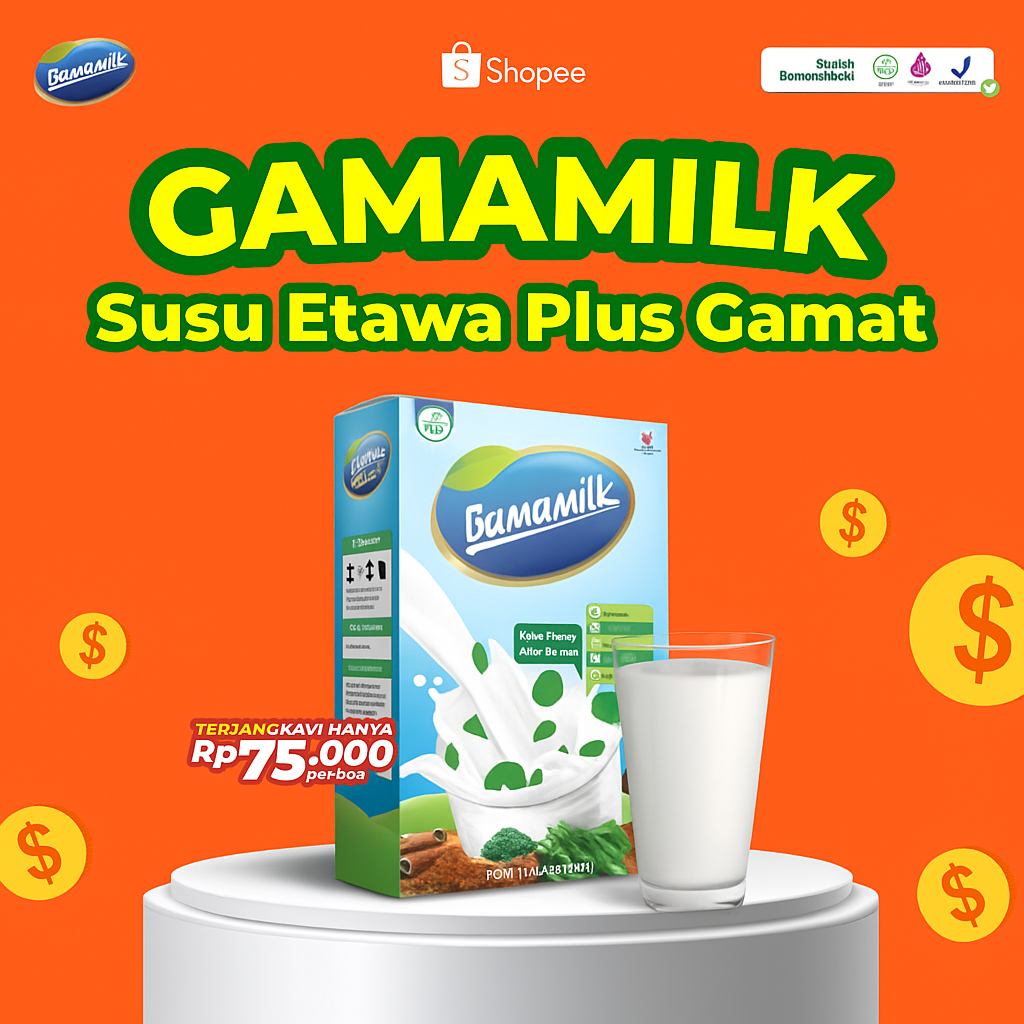 GAMAMILK Etawa Gamat - Susu Etawa Plus Gamat - HALAL Dan BPOM
