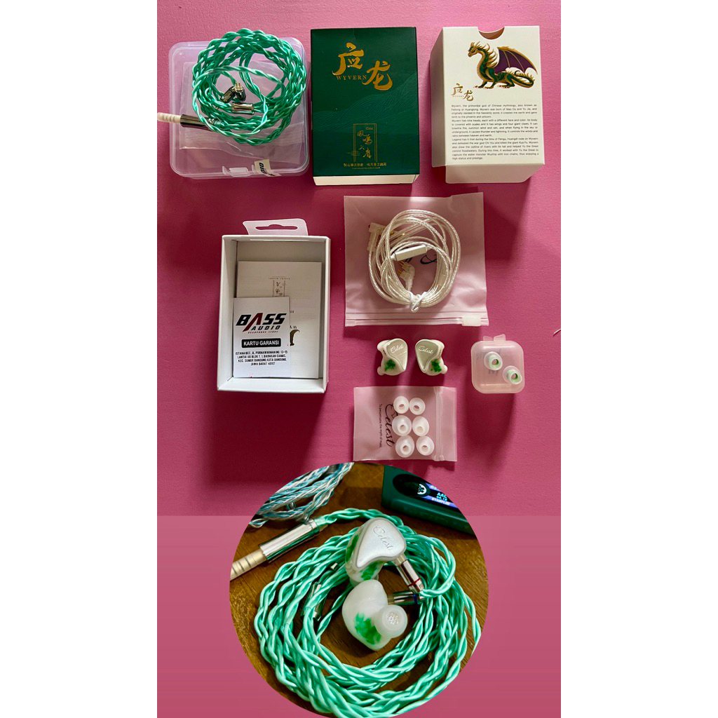 Wyvern White Mic Kabel Xinhs Verdant 4.4 Eartips Zhu Rhyme Bamboo