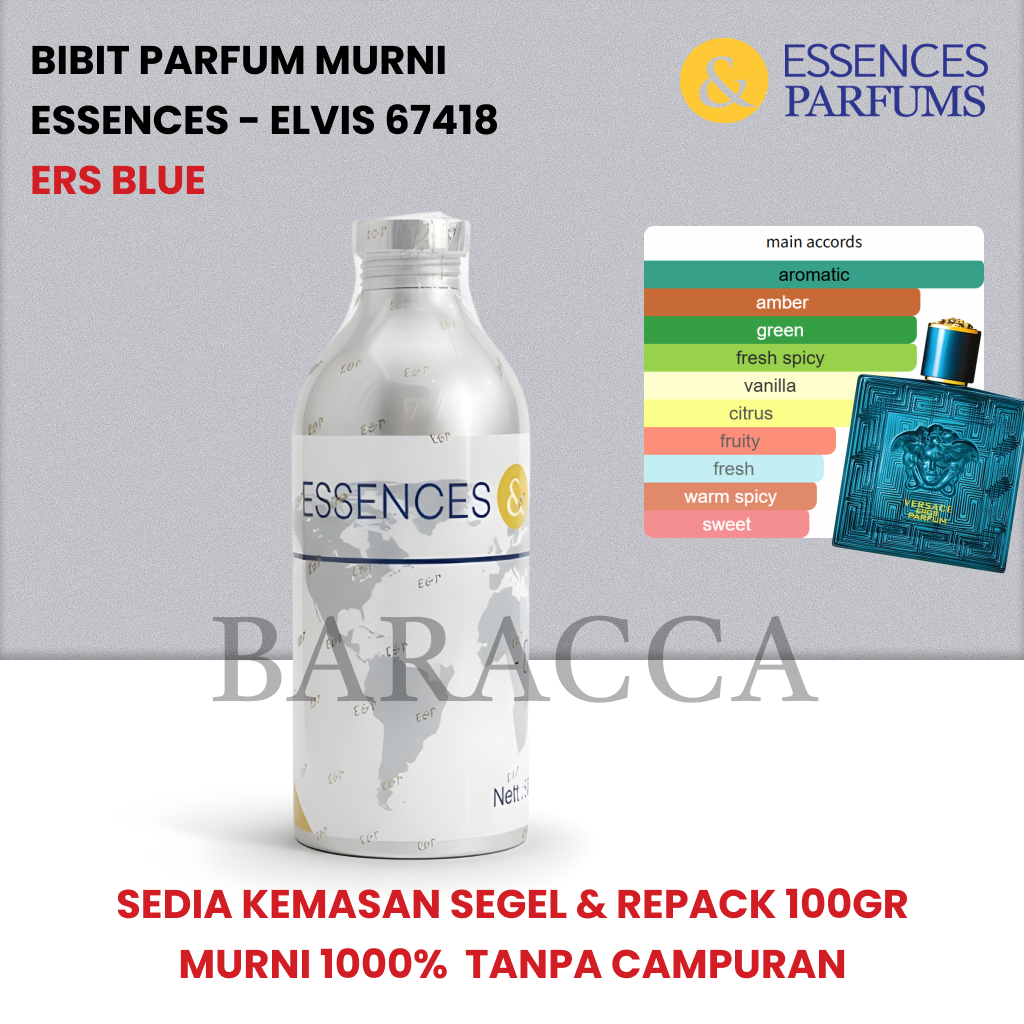 ESSENCES & PARFUMS ELVIS 67418 - BIBIT PARFUM VERSASE EROS- SEGEL & REPACK 100G