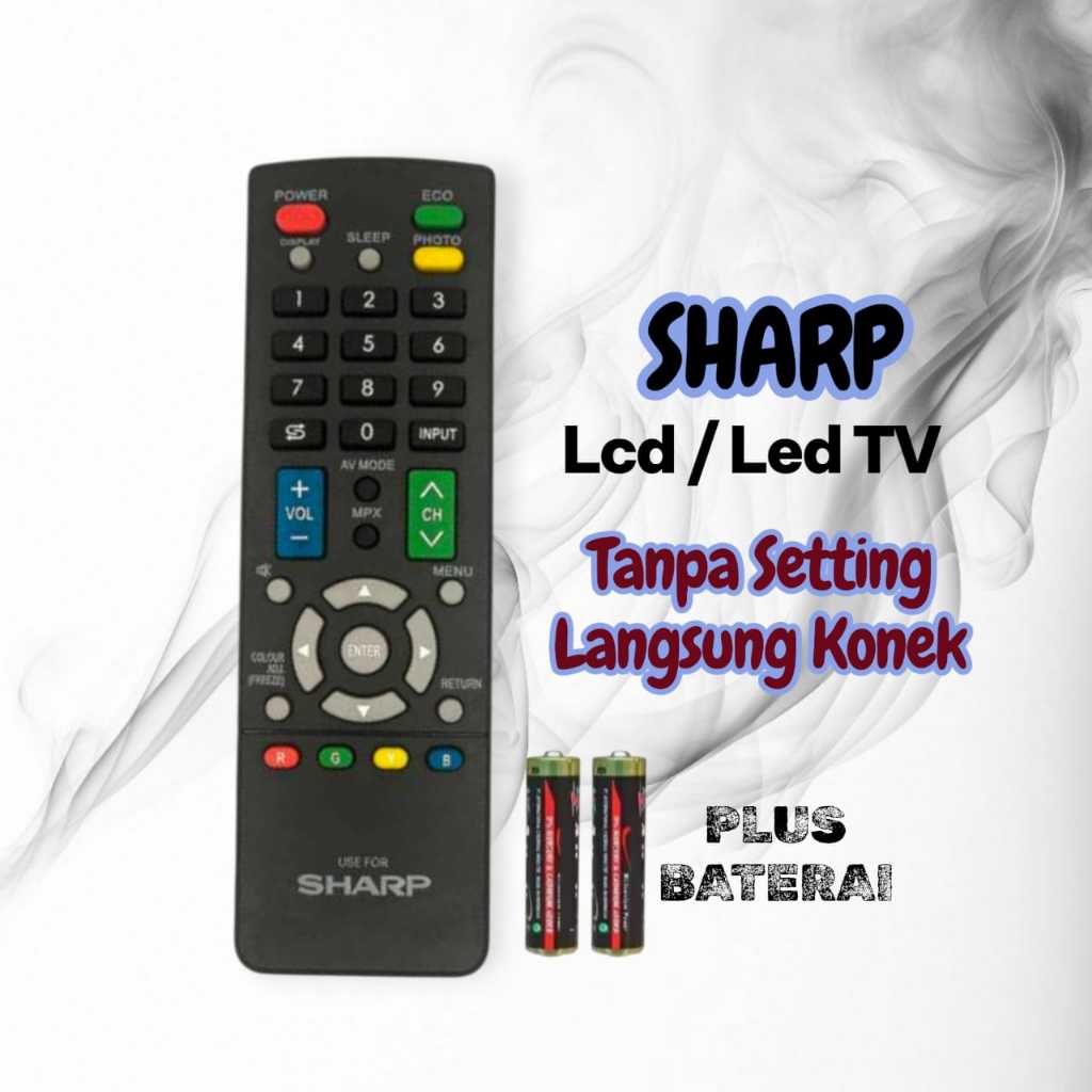Cod Tanpa Setting- REMOTE TV SHARP AQUOS / Remote TV Sharp plus baterai