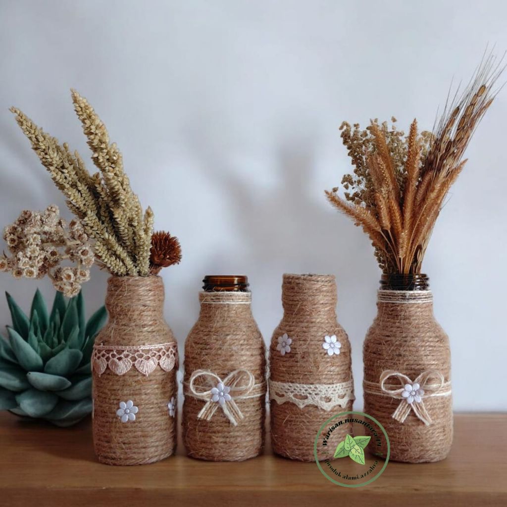 vas bunga mini botol kaca, vas bunga unik