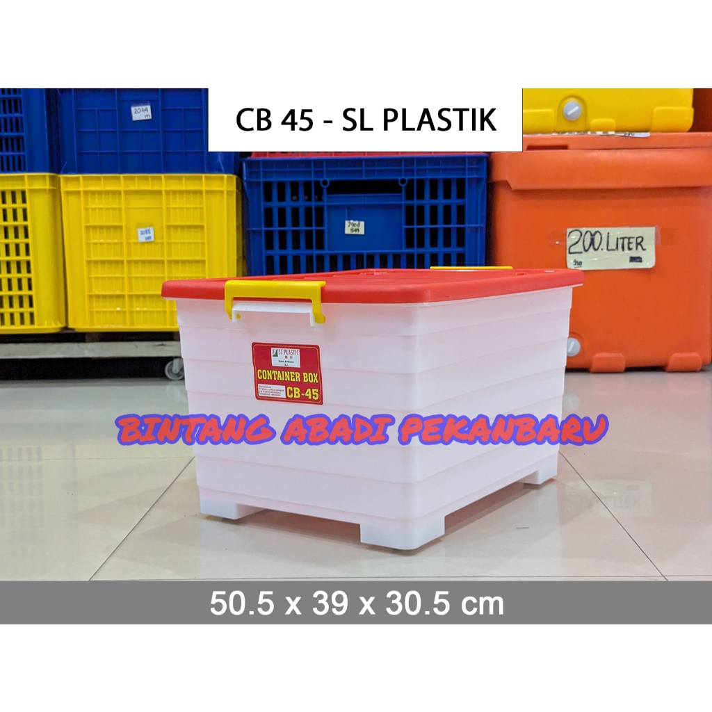 CONTAINER BOX CB 45 SL PLASTIK / KONTAINER BOX KOTAK PLASTIK RODA SL PLASTIC CB-45