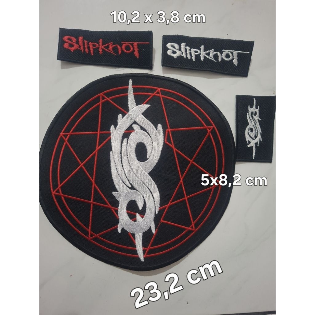 Set backpatch bordir slipknot band aksesoris jaket