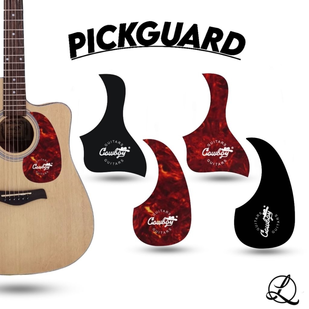 Pickguard Gitar Akustik Cowboy Guitars - Pelindung Body Stiker Anti Gores