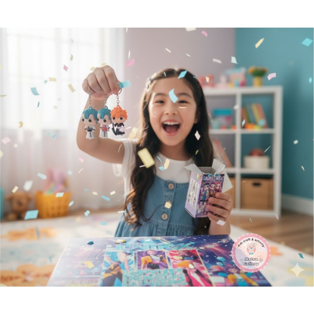 blind box figure k-pop demon hunters, demon slayer, minicraft, wakuku / figure gantungan kunci / sat