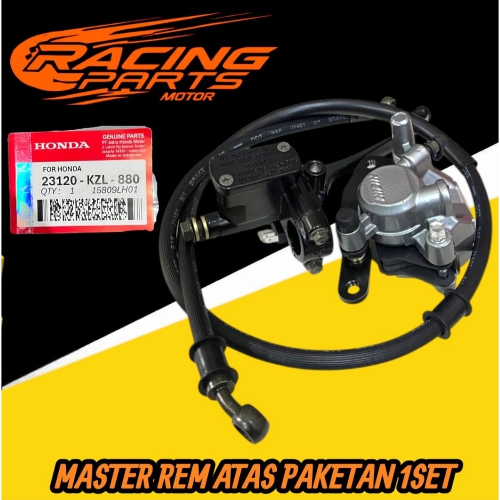 Kaliper Cakram + Master Rem Atas + Selang Rem Sepaket Beat Vario Spacy Beat Fi 2013 / 2014 Sepaket