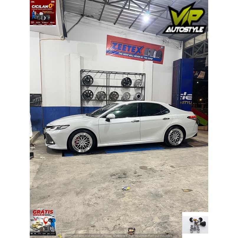 Modifikasi Mobil Camry Pakai Velg Ring 19 Type Hsr Sigi Warna SILVER DASH MACHINE LIP