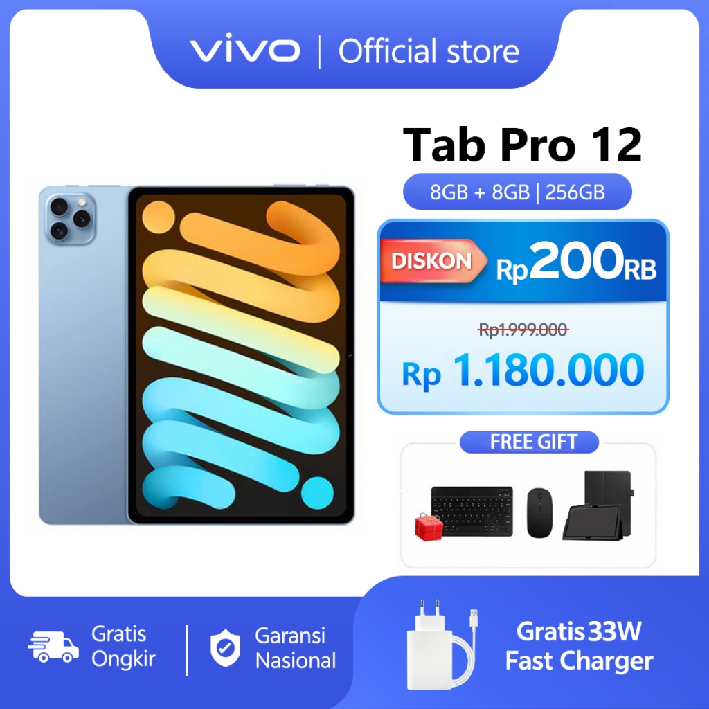 [Penawaran Spesial Double 12] VIV0 Baru Tablet PC Pad Pro 12 Asli Baru 11.6 Inci 5G Tablet Android 1
