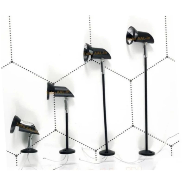 Kap Spotlight MR16 / Fiting Tangkai MR16 / Kap Lampu Pameran Sorot MR16 HITAM 3 CM 10 CM 20 CM 30 CM