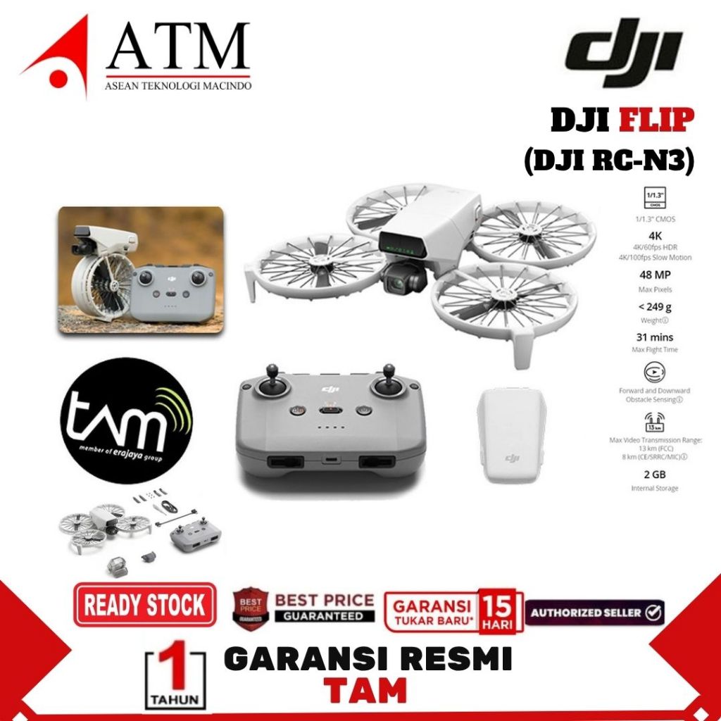 DJI Flip Basic with DJI RC-N3 Drone Camera DJI Drone Garansi Resmi