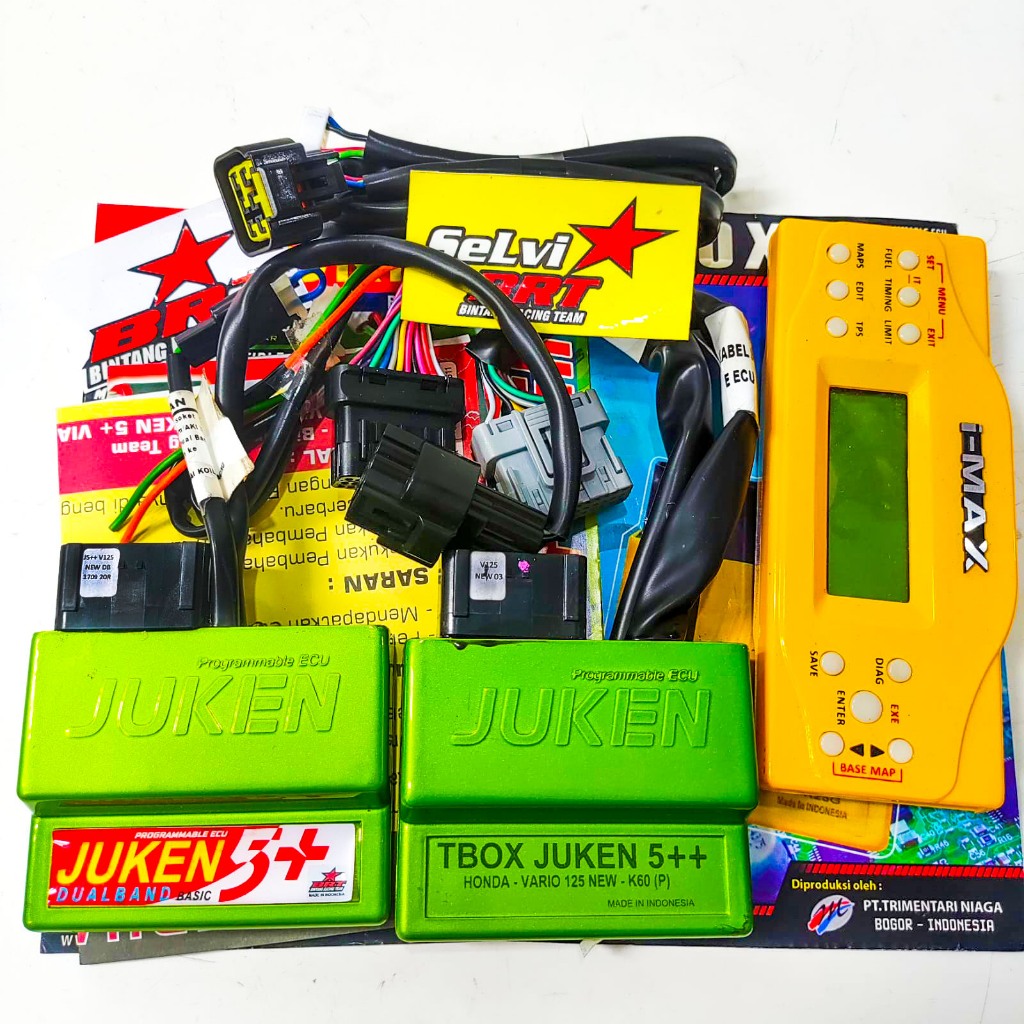 ECU JUKEN 5++ PLUS & TBOX REMOTE JUKEN BRT  VARIO 125 LED K60 DUALBAND RACING TURBO