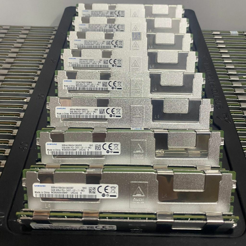 Memori server 64gb ddr4 pc4-2400t/1900mhz ecc Lrdimm xeon Dell R630, R640 R740/ Hp Grn9/Gen10