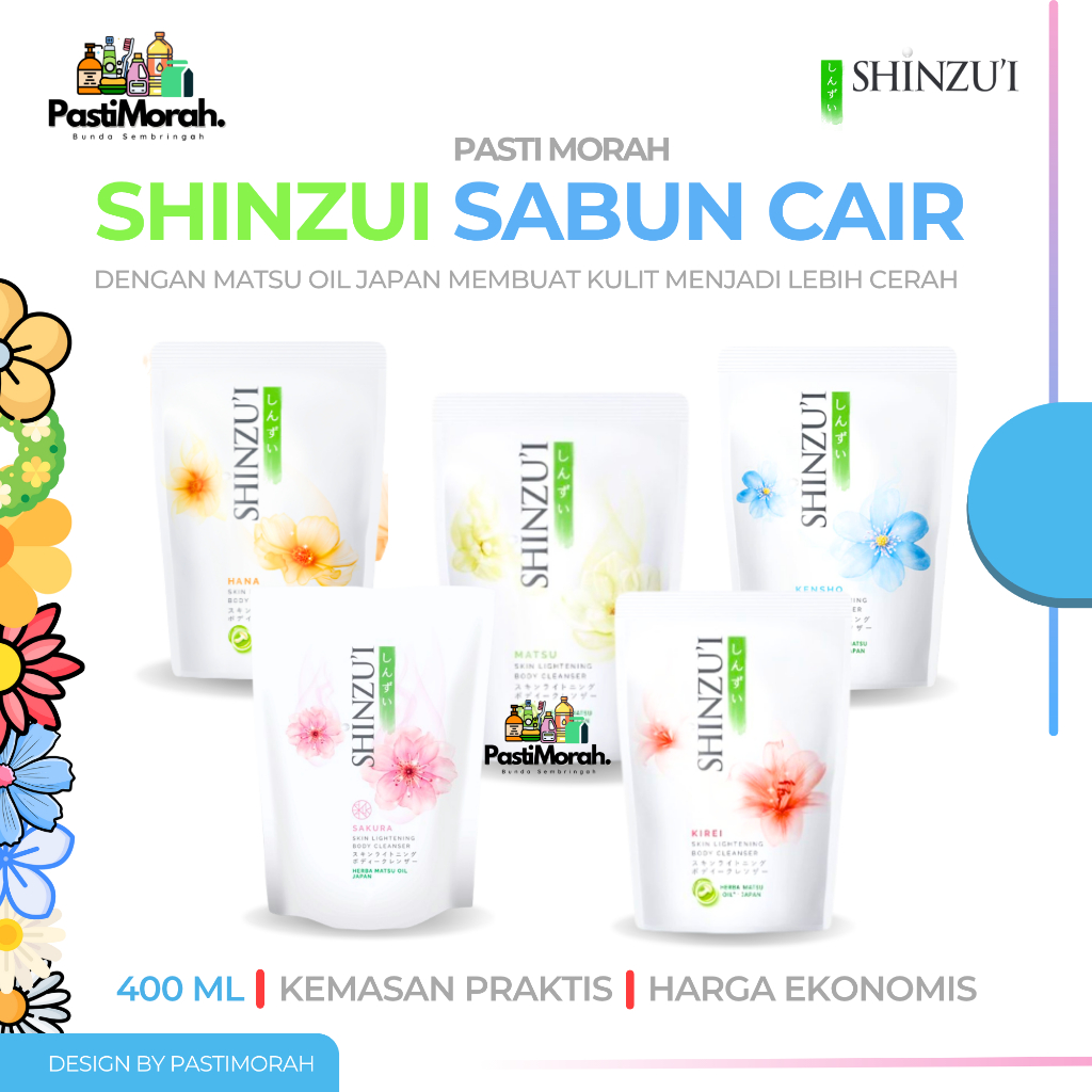 SHINZUI Refill Skin Lightening Body Cleanser 380ml Sinzui Body Wash 380ML