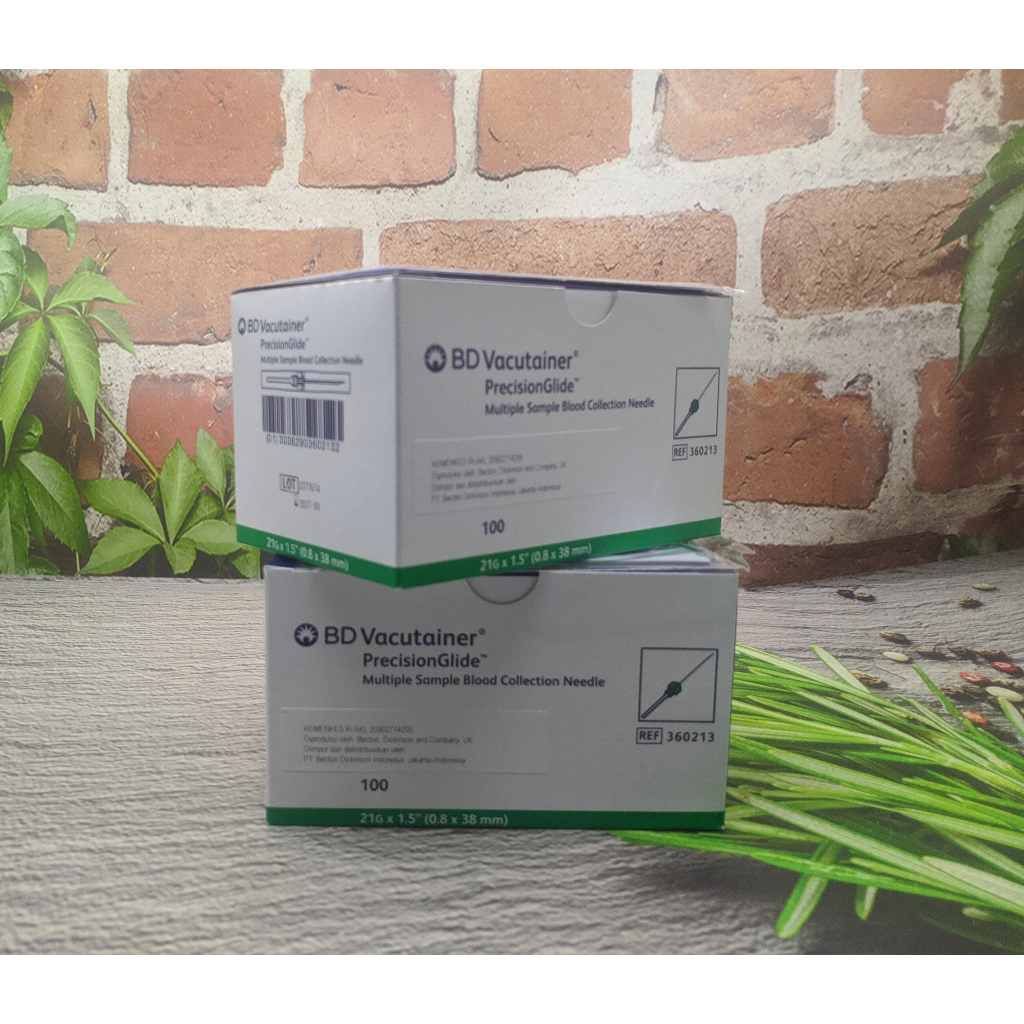 BD Vacutainer Precision Glide 21G x 1.5" (0.8 x 38 mm) I CNV 21G Isi 100 Pcs
