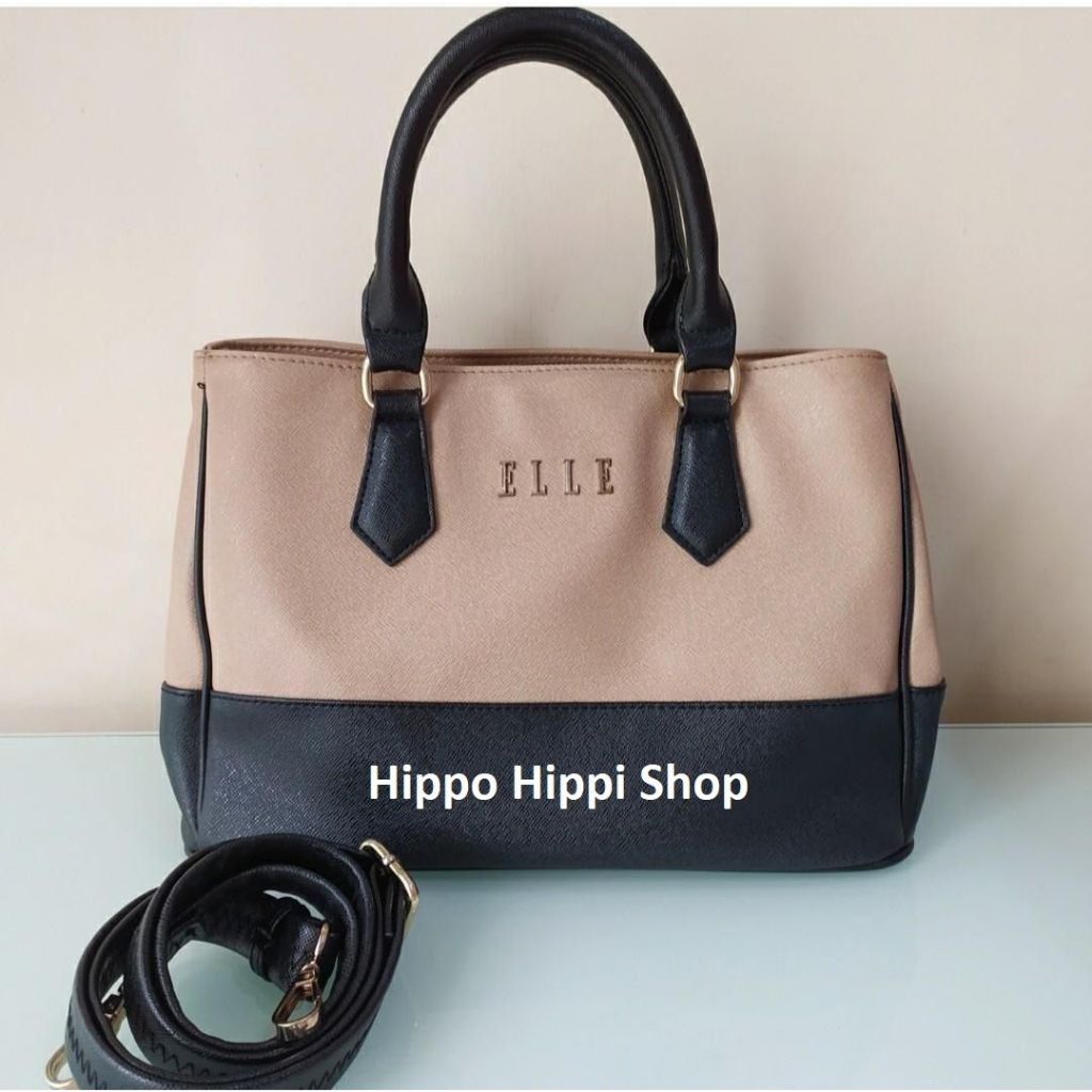 [Preloved] Tas Selempang Wanita Elle Original Coklat Kombinasi Hitam