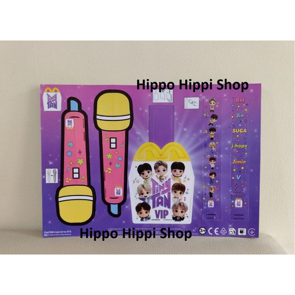 [New] Aksesoris Happy Meal Mcd Mcdonald Tiny Tan BTS 2025 RM Jung Kook Suga V Jhope Jin Jimin Throwb