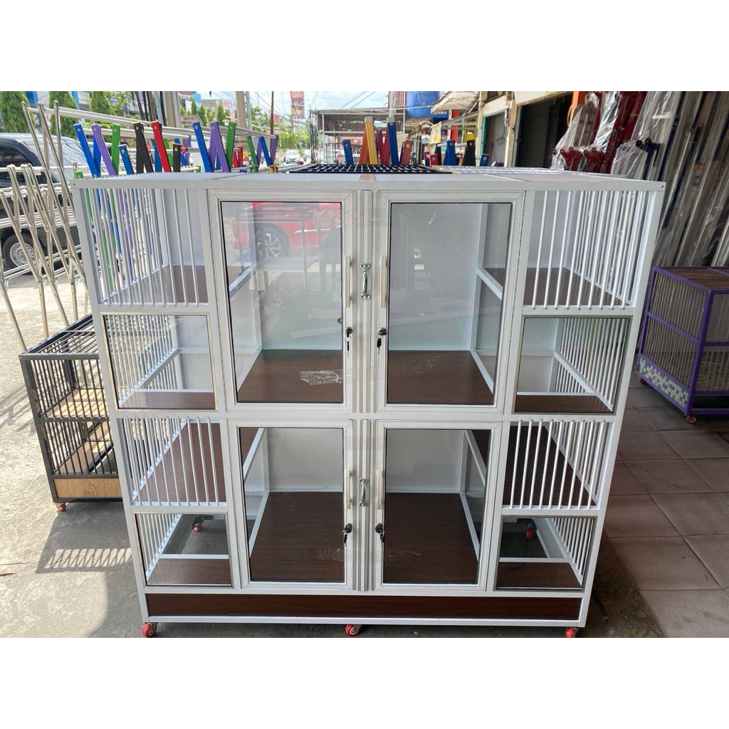 Kandang Kucing 2 Tingkat 4 Ruang