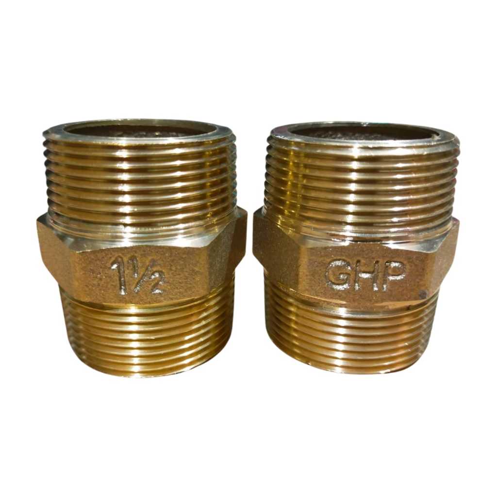 Double nipple brass 1'' / Double nepel kuningan / Double nipple / Double nepel - 1''
