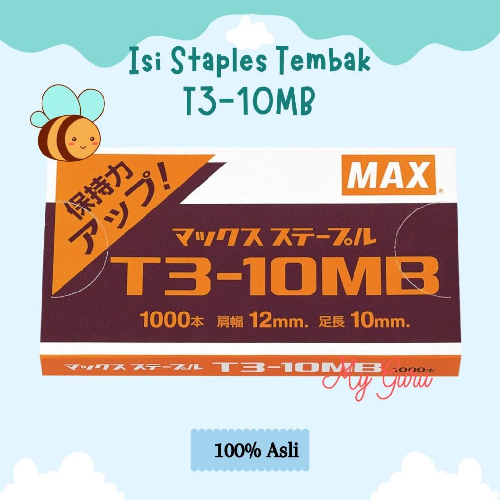 [PAK KECIL] MAX STAPLES T3-10MB / ISI STAPLER GUN TACKER MAX T3-10MB