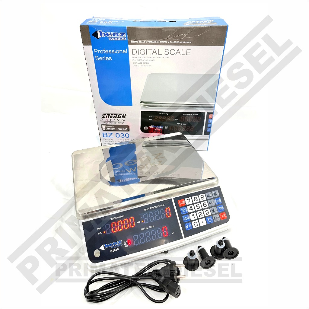 (BENZ BZ030) Timbangan Duduk Digital 30KG BZ030 BENZ / Timbangan Digital Sayuran Buah Beras Laudri L
