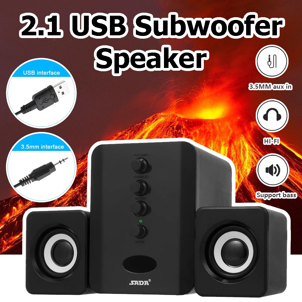 Speaker Stereo 2.1 Dengan Power USB - Speaker Subwoofer - Speaker Komputer - Speaker Laptop - Speake