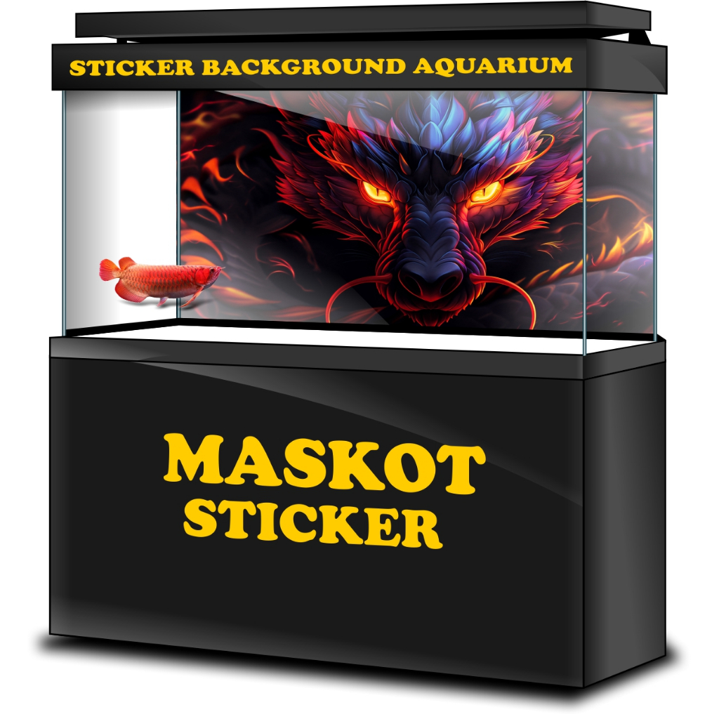 STICKER AQUARIUM, STIKER AKUARIUM, AQUASCAPE,  STIKER KACA AQUARIUM, STIKER BACKGROUND AQUARIUM, STI