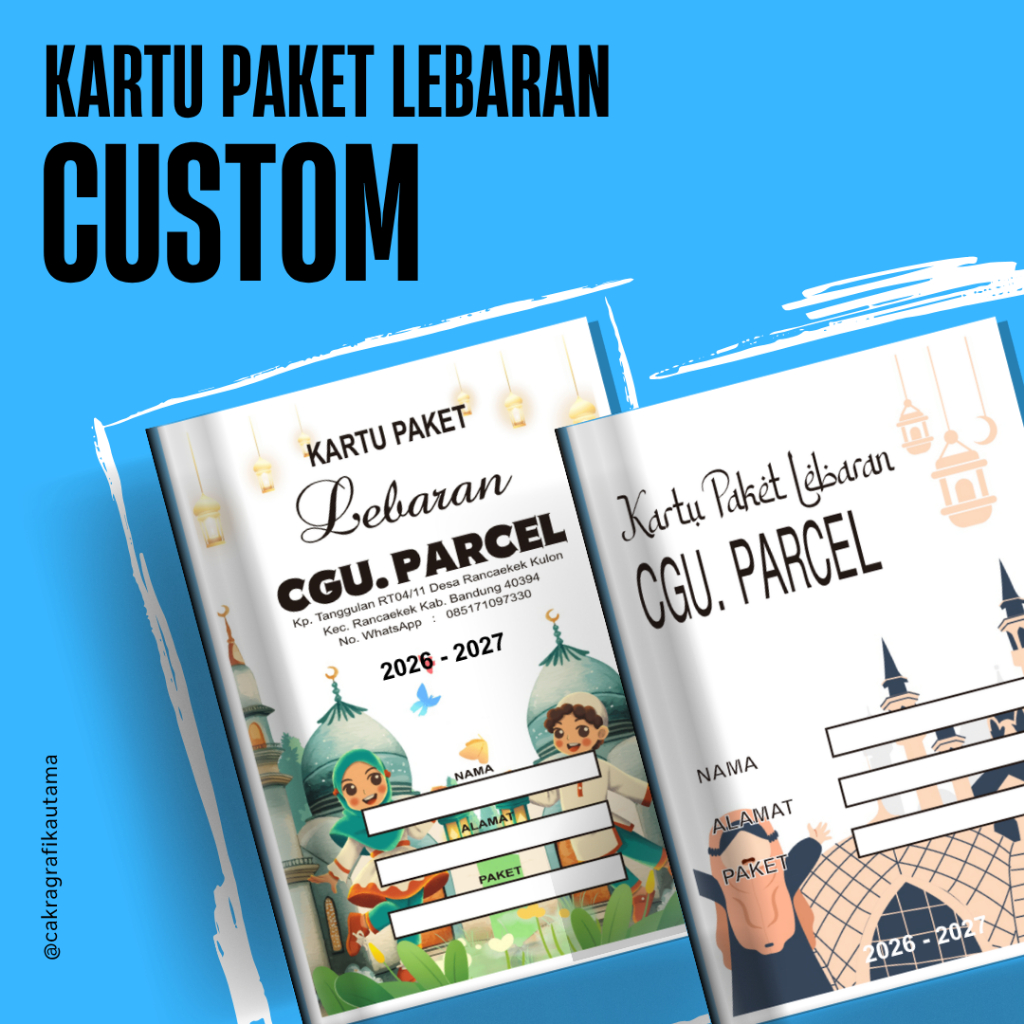 Cetak Kartu Paket Lebaran Custom