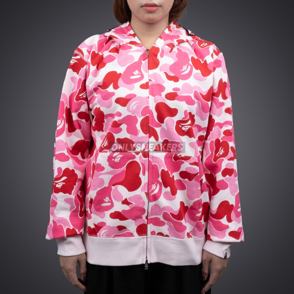 BAPE PINK CAMO SHARK FULL ZIP HOODIE