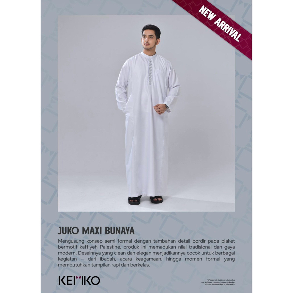 Rabbani - jubah koko pria JUKO MAXI BUNAYA BLG PUTIH
