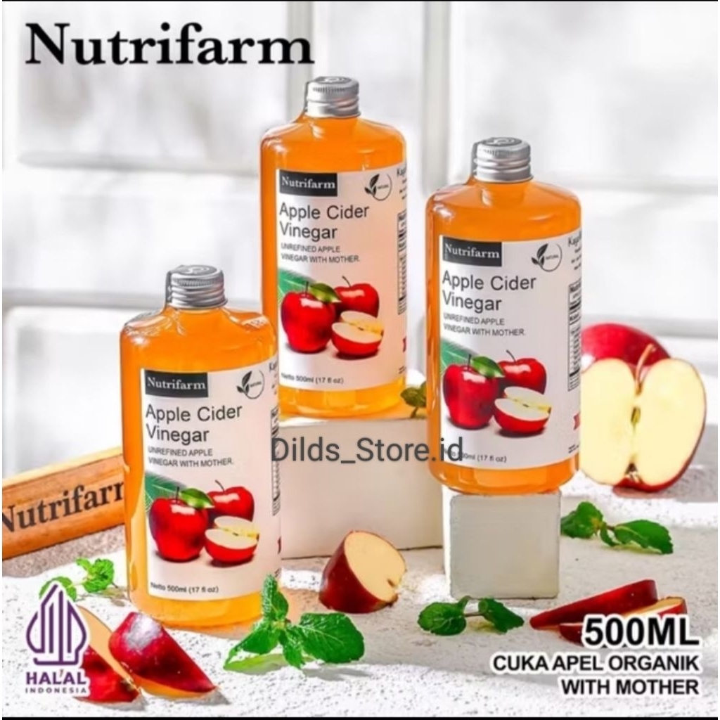 CUKA APEL NUTRIFARM ORGANIC ORIGINAL APPLE CIDER VINEGAR 500ML