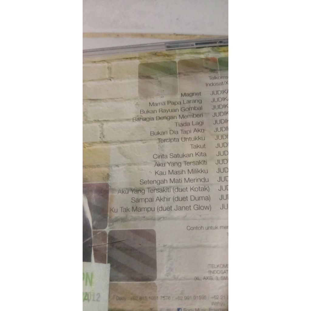 kaset CD Judika album mencari cinta