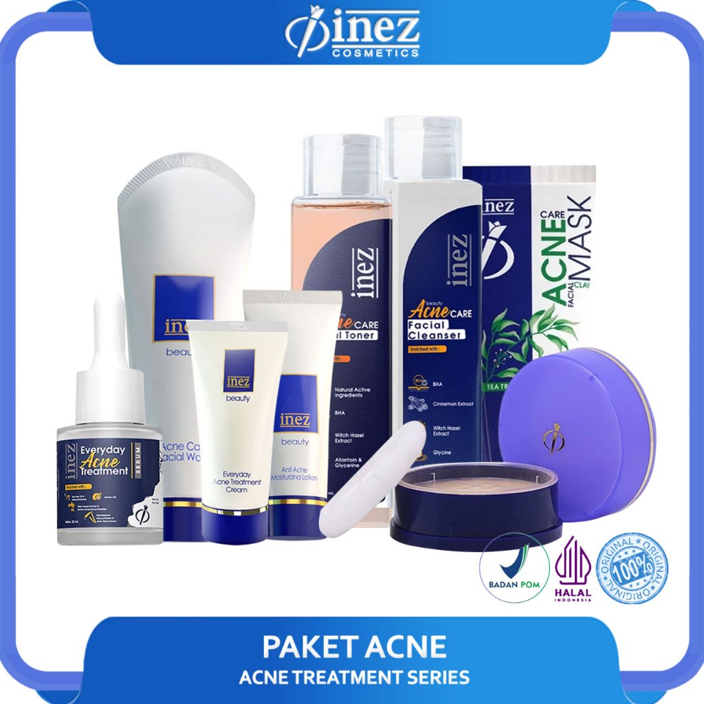 INEZ Paket Acne Care Perawatan Jerawat Bundling Inez Cosmetics