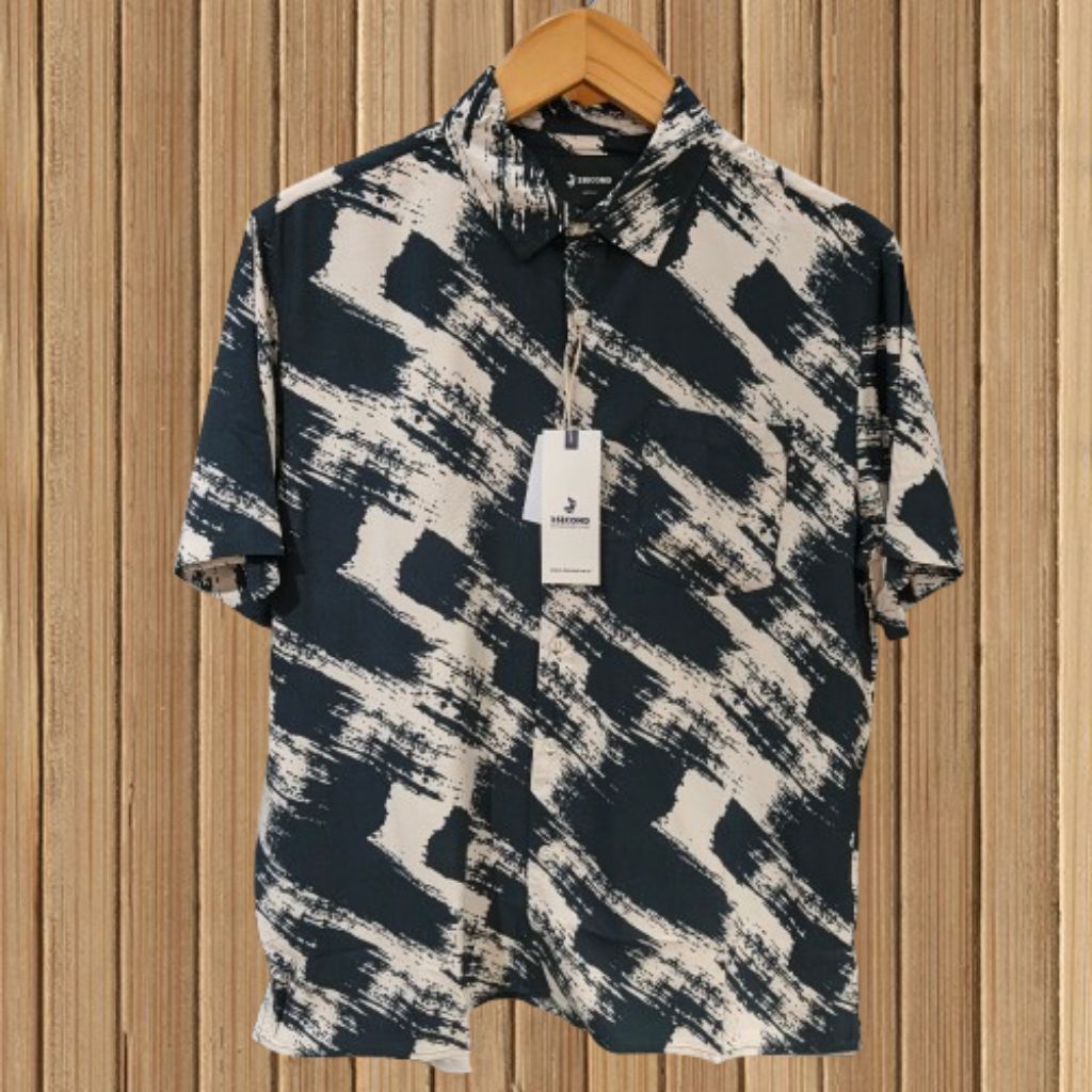 3Second Kemeja Full Print Pria Regular Fit 031224 Original