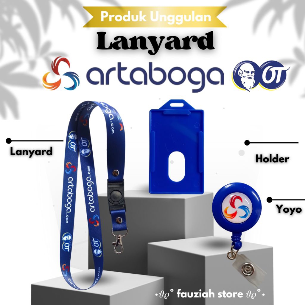 READYTALI ID CARD ARTABOGA OT Warna Biru / LANYARD ARTABOGA OT TERMURAH