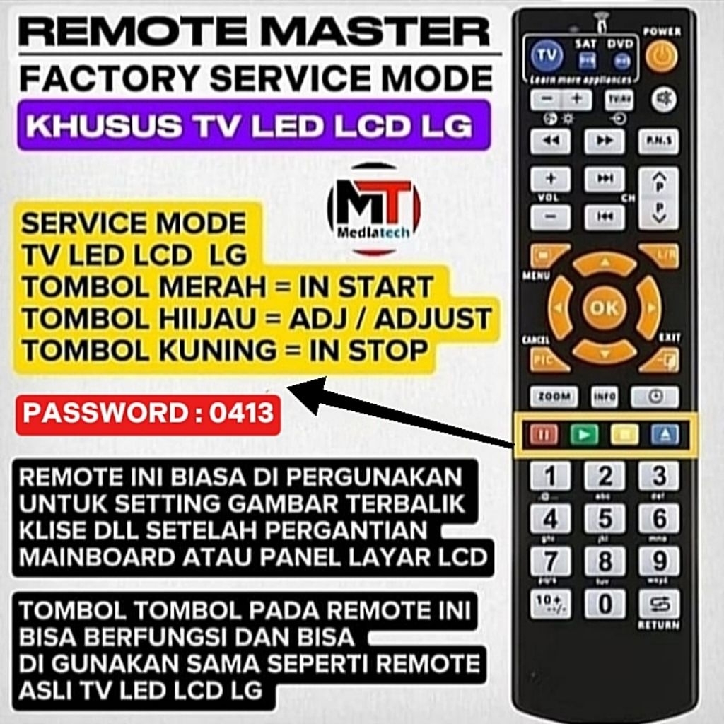 REMOTE REMOT MASTER SERVICE MODE LG REMOTE MASTER SERVICE TV LG FACTORY SERMODE LG