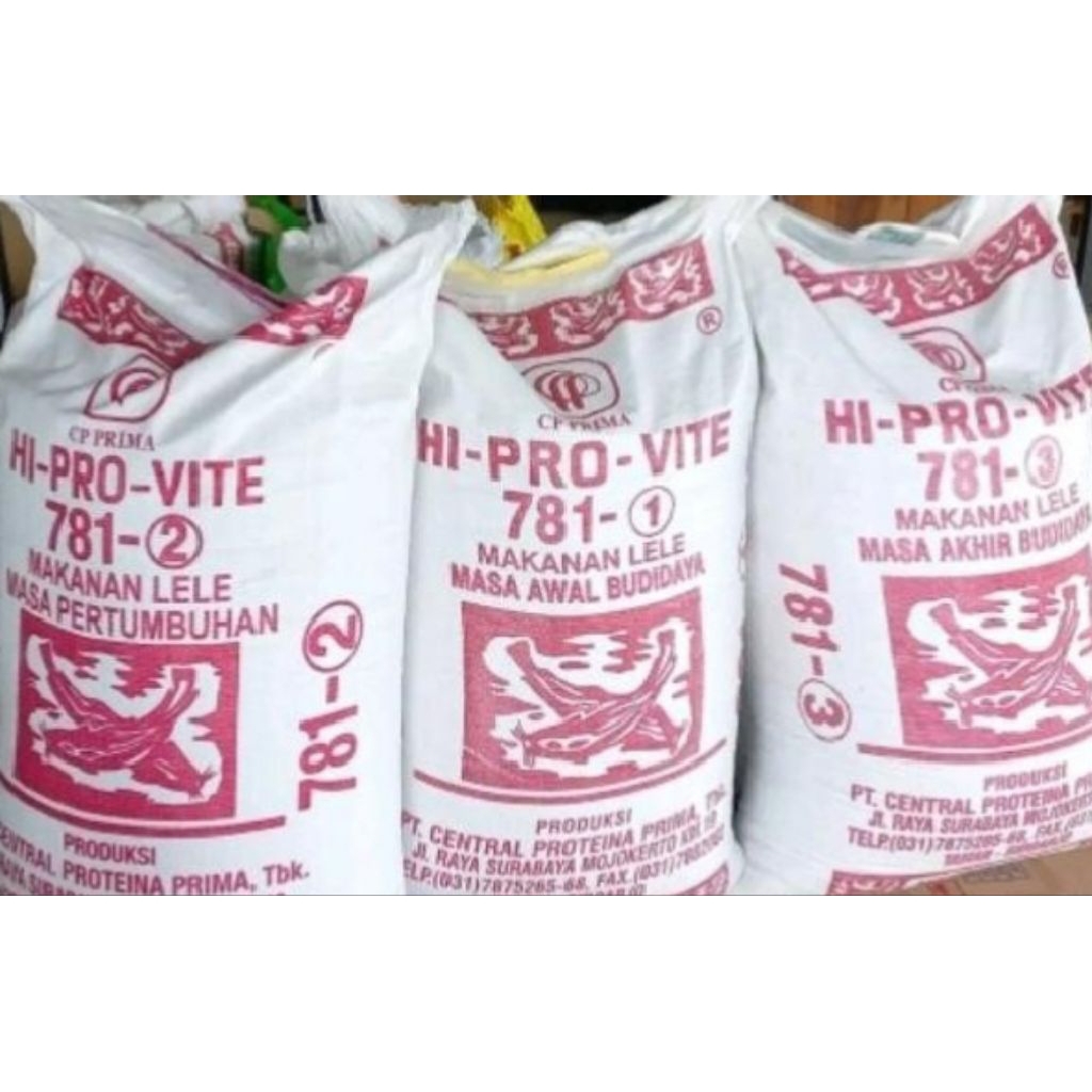 pelet HI-PRO-VITE 781 kemasan (1kg) 781-1, 781-2 dan 781-3