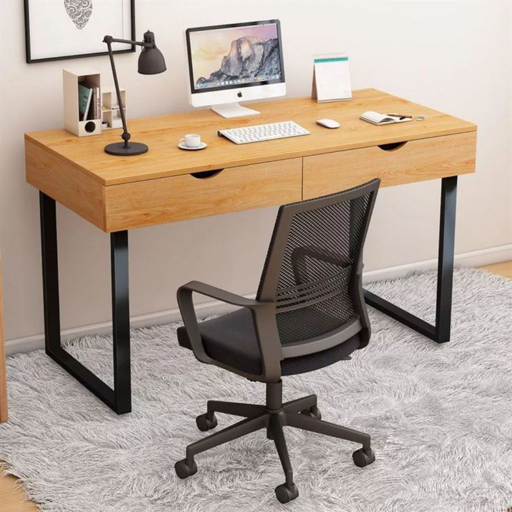 meja kerja gaming rias minimalis modern kaki besi  Meja kerja gaming rias kamar kaki besi holo minim