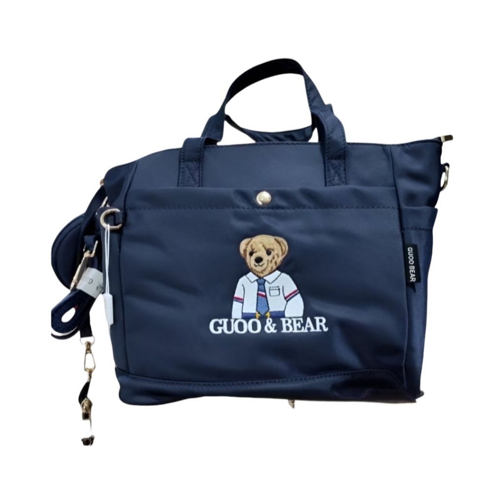 Tas Ttwn Guoo Bear Bangkok Original Gu1485 Navy Totebag Tote Bag Wanita Woman Women Cewek