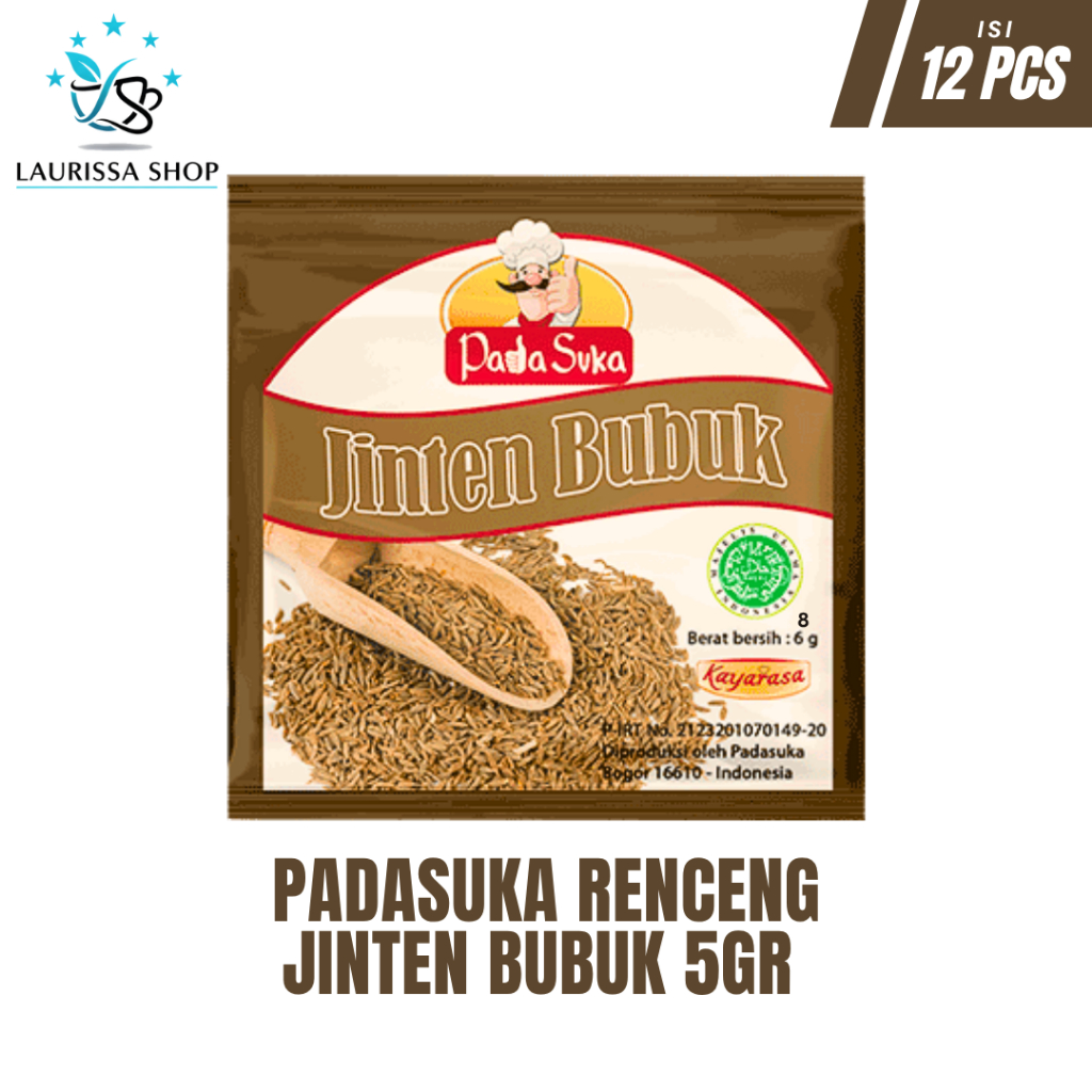 Jinten Bubuk Padasuka 5gr Isi 12 Sachet | Bumbu Jintan Bubuk Masakan Dapur