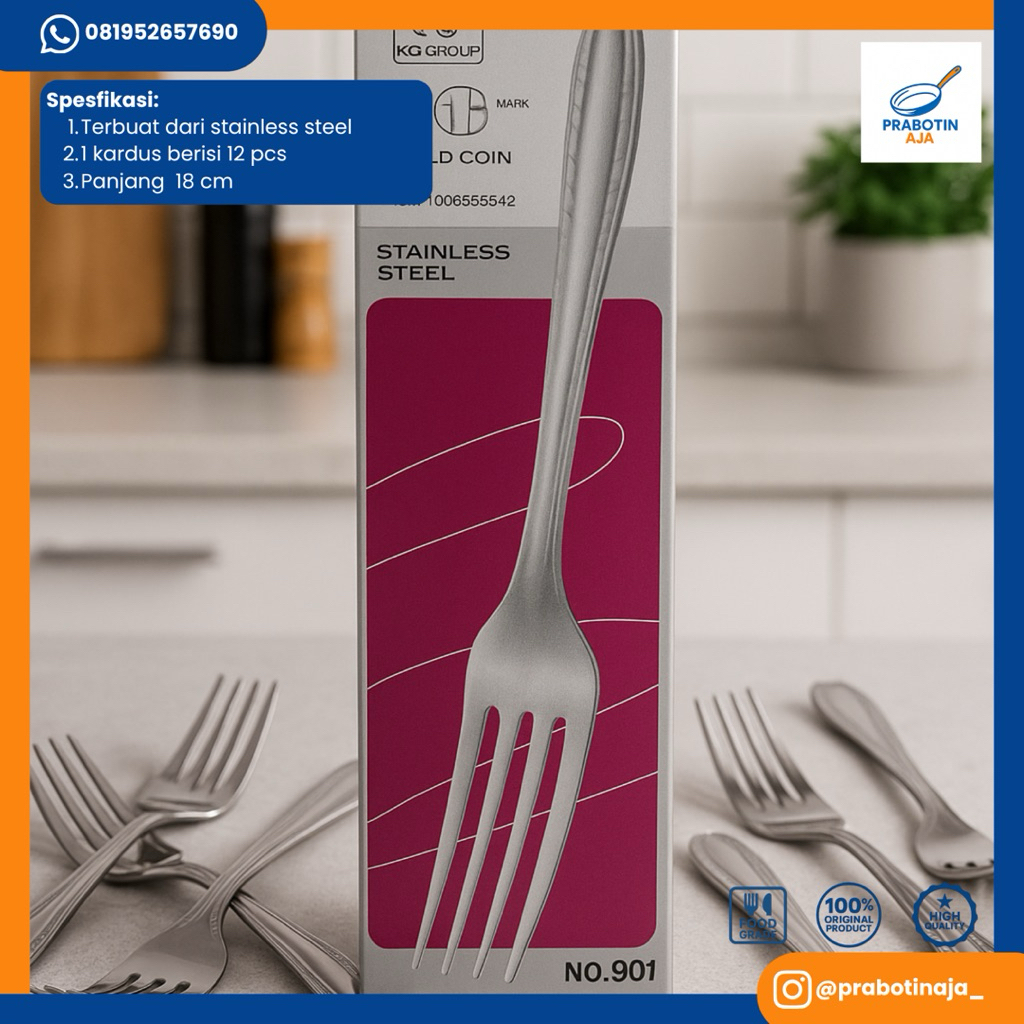 KIG Group 901 - Garpu Stainless Steel (12 Pcs)