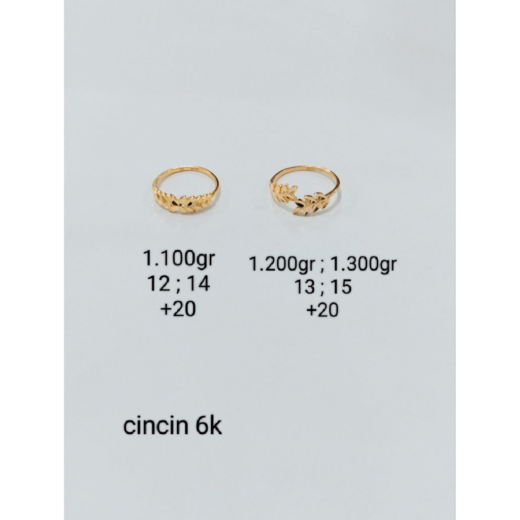 cincin emas 6k