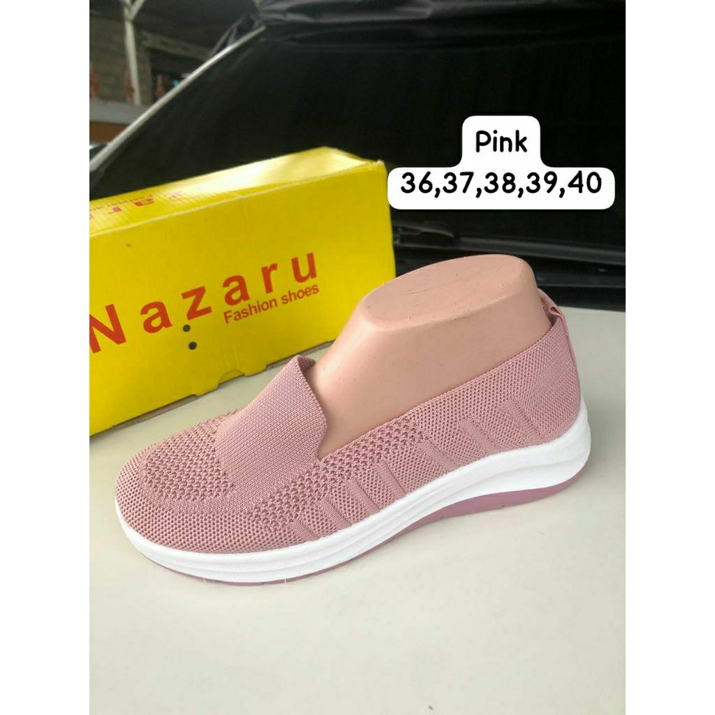Sepatu Slip On wanita / Sepatu Rajut Import Nazaru / Kujon Shoes