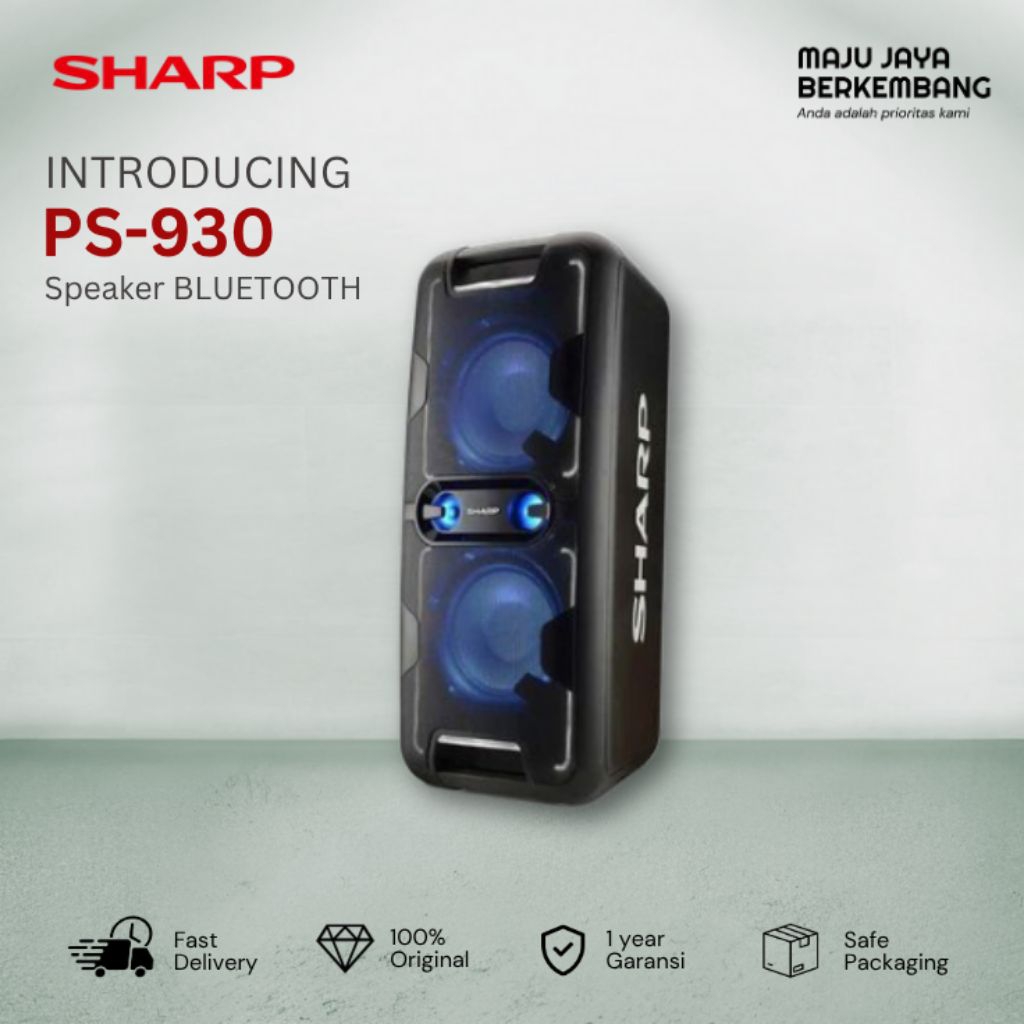SHARP PS-930 / PS930 SPEAKER PORTABLE BLUETOOTH KARAOKE